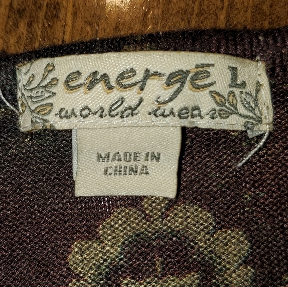 Earthtones Multi-colored printed top Large - Picture 4 of 6